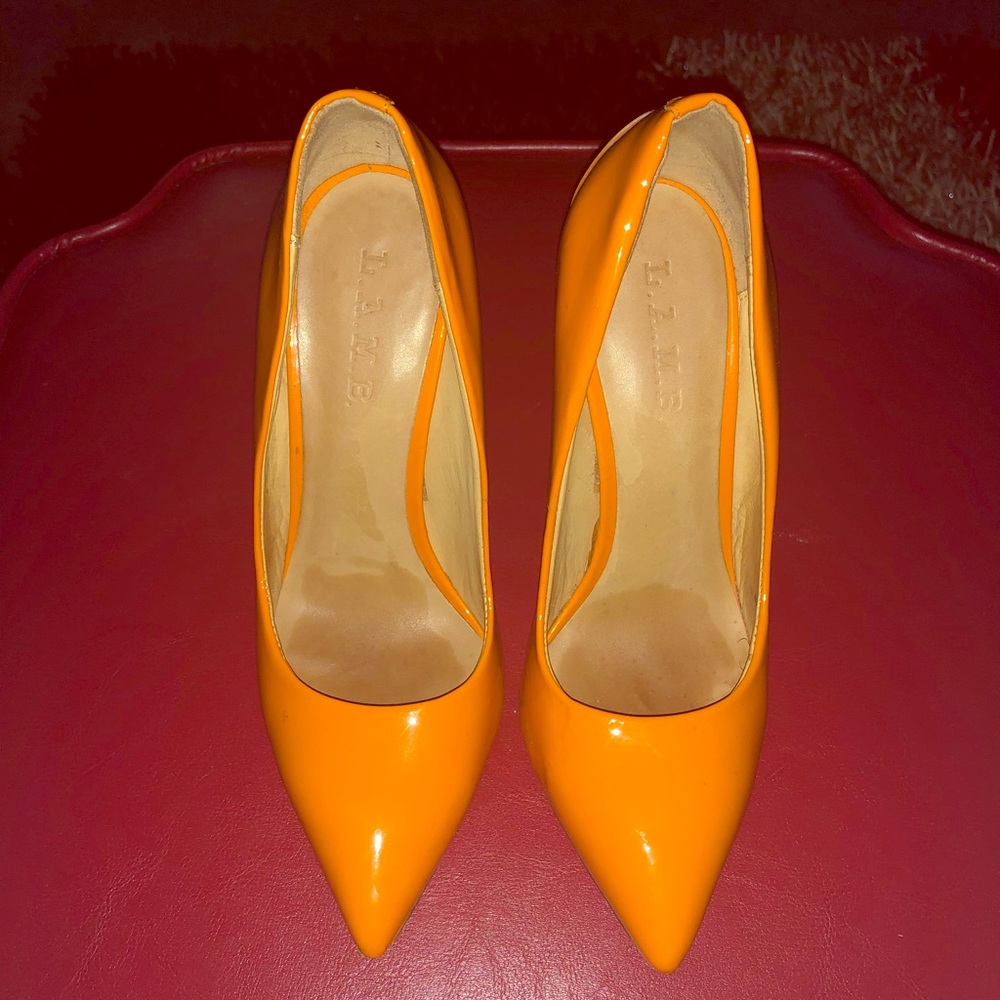 L.A.M.B. Heels! Neon Orange!